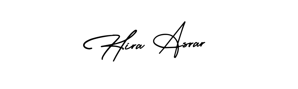 Make a beautiful signature design for name Hira Asrar. With this signature (AmerikaSignatureDemo-Regular) style, you can create a handwritten signature for free. Hira Asrar signature style 3 images and pictures png