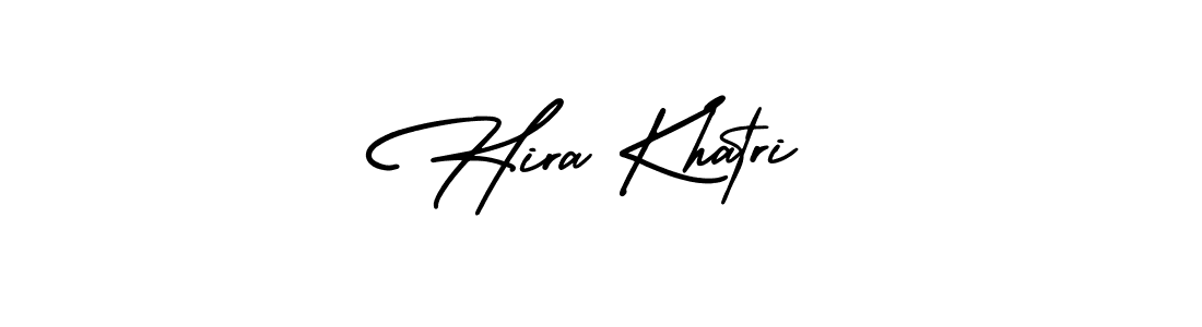 It looks lik you need a new signature style for name Hira Khatri. Design unique handwritten (AmerikaSignatureDemo-Regular) signature with our free signature maker in just a few clicks. Hira Khatri signature style 3 images and pictures png