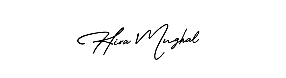 The best way (AmerikaSignatureDemo-Regular) to make a short signature is to pick only two or three words in your name. The name Hira Mughal include a total of six letters. For converting this name. Hira Mughal signature style 3 images and pictures png