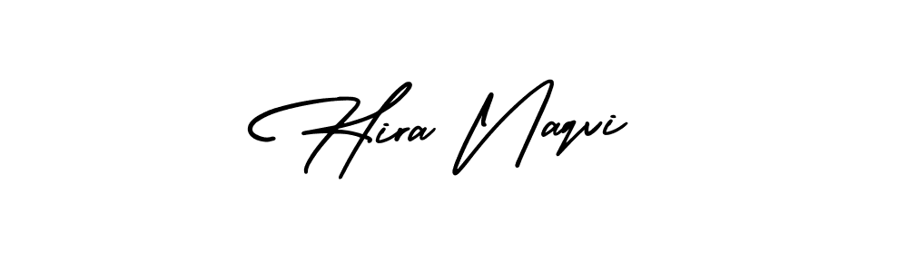 This is the best signature style for the Hira Naqvi name. Also you like these signature font (AmerikaSignatureDemo-Regular). Mix name signature. Hira Naqvi signature style 3 images and pictures png
