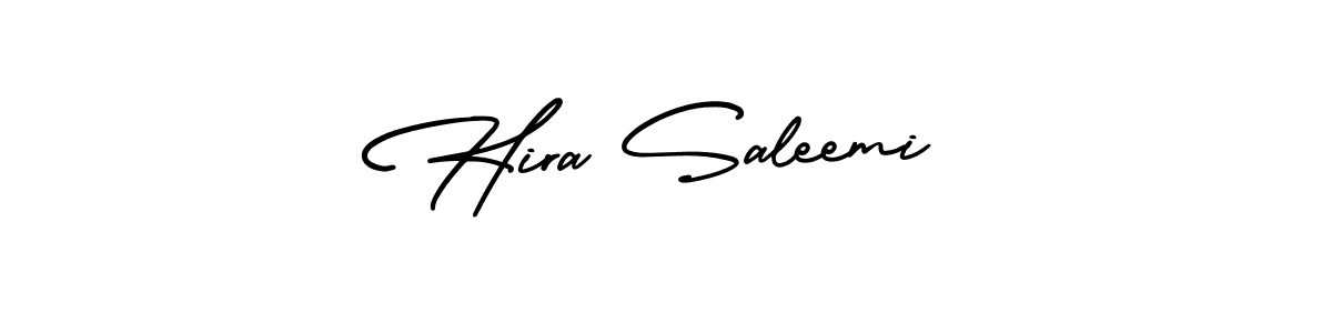 How to make Hira Saleemi name signature. Use AmerikaSignatureDemo-Regular style for creating short signs online. This is the latest handwritten sign. Hira Saleemi signature style 3 images and pictures png