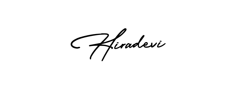 Hiradevi stylish signature style. Best Handwritten Sign (AmerikaSignatureDemo-Regular) for my name. Handwritten Signature Collection Ideas for my name Hiradevi. Hiradevi signature style 3 images and pictures png