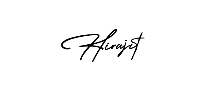 Design your own signature with our free online signature maker. With this signature software, you can create a handwritten (AmerikaSignatureDemo-Regular) signature for name Hirajit. Hirajit signature style 3 images and pictures png