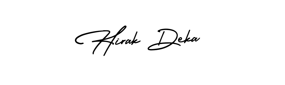 Use a signature maker to create a handwritten signature online. With this signature software, you can design (AmerikaSignatureDemo-Regular) your own signature for name Hirak Deka. Hirak Deka signature style 3 images and pictures png