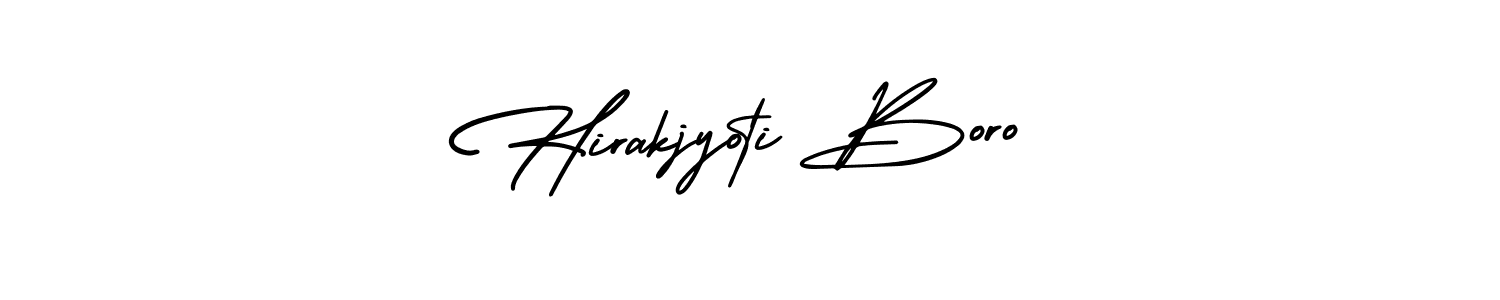 Hirakjyoti Boro stylish signature style. Best Handwritten Sign (AmerikaSignatureDemo-Regular) for my name. Handwritten Signature Collection Ideas for my name Hirakjyoti Boro. Hirakjyoti Boro signature style 3 images and pictures png
