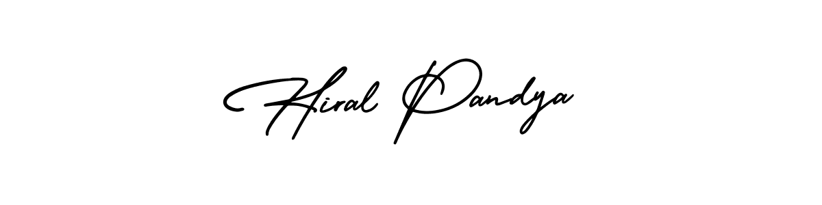 AmerikaSignatureDemo-Regular is a professional signature style that is perfect for those who want to add a touch of class to their signature. It is also a great choice for those who want to make their signature more unique. Get Hiral Pandya name to fancy signature for free. Hiral Pandya signature style 3 images and pictures png