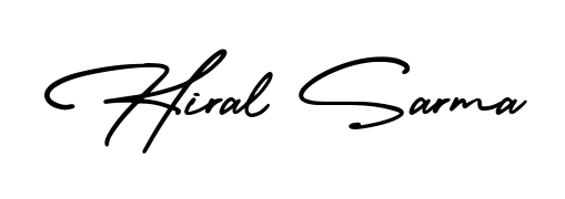 Generate high-definition signature styles for Hiral Sarma. The AmerikaSignatureDemo-Regular typeface ensures crisp legibility and sophisticated design. Hiral Sarma signature style 3 images and pictures png