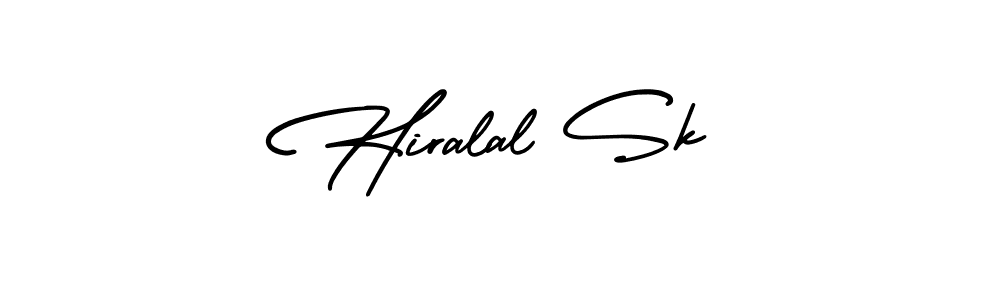 You should practise on your own different ways (AmerikaSignatureDemo-Regular) to write your name (Hiralal Sk) in signature. don't let someone else do it for you. Hiralal Sk signature style 3 images and pictures png