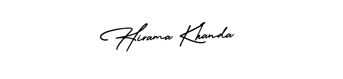 This is the best signature style for the Hirama Khanda name. Also you like these signature font (AmerikaSignatureDemo-Regular). Mix name signature. Hirama Khanda signature style 3 images and pictures png