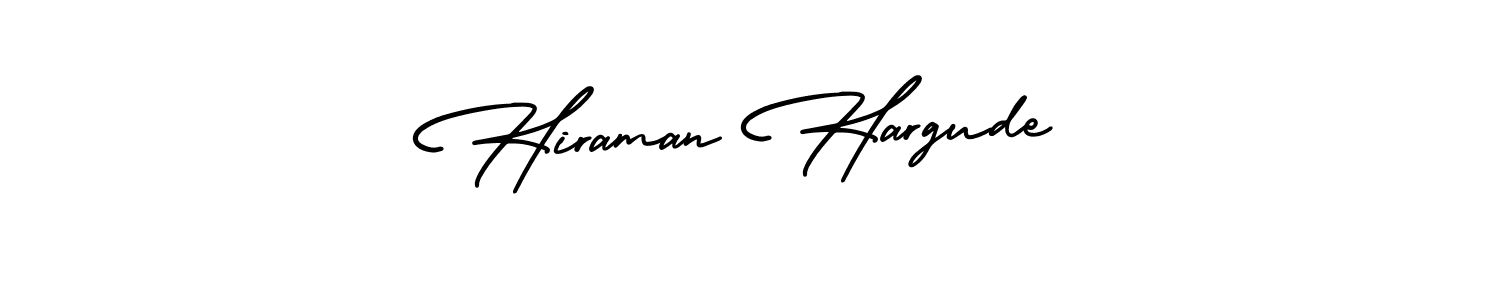 Make a short Hiraman Hargude signature style. Manage your documents anywhere anytime using AmerikaSignatureDemo-Regular. Create and add eSignatures, submit forms, share and send files easily. Hiraman Hargude signature style 3 images and pictures png