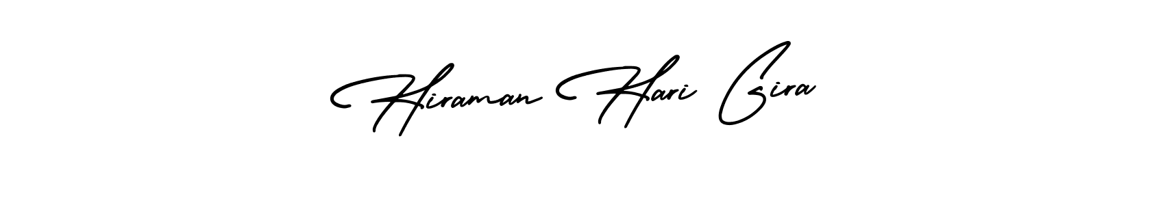 You can use this online signature creator to create a handwritten signature for the name Hiraman Hari Gira. This is the best online autograph maker. Hiraman Hari Gira signature style 3 images and pictures png