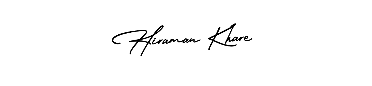 Make a beautiful signature design for name Hiraman Khare. With this signature (AmerikaSignatureDemo-Regular) style, you can create a handwritten signature for free. Hiraman Khare signature style 3 images and pictures png