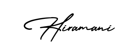 A dynamic signature style for Hiramani using AmerikaSignatureDemo-Regular script. Designed to look authentic, handwritten, and professional. Hiramani signature style 3 images and pictures png