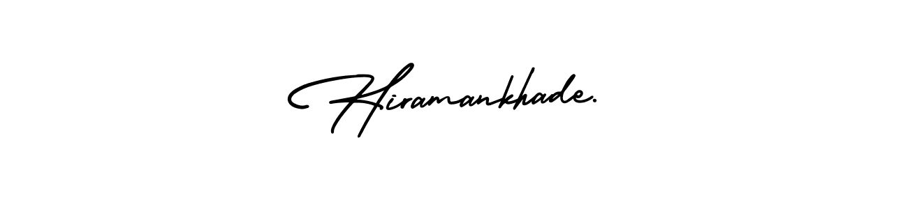 Hiramankhade. stylish signature style. Best Handwritten Sign (AmerikaSignatureDemo-Regular) for my name. Handwritten Signature Collection Ideas for my name Hiramankhade.. Hiramankhade. signature style 3 images and pictures png