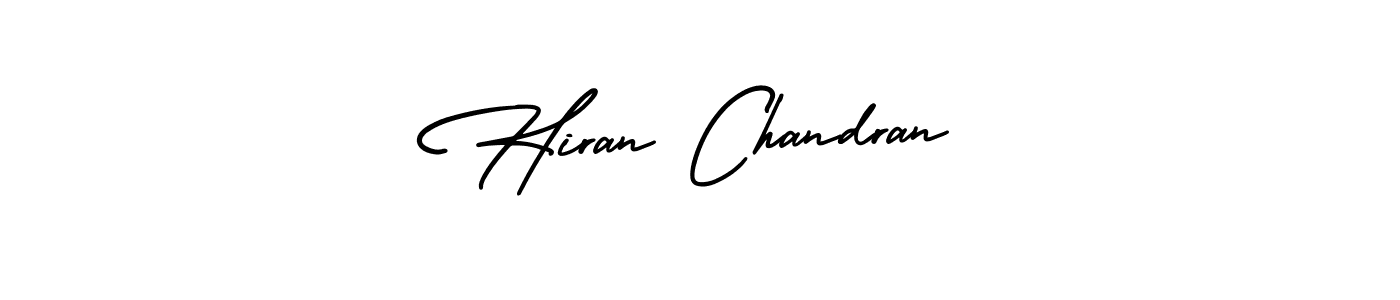 Design your own signature with our free online signature maker. With this signature software, you can create a handwritten (AmerikaSignatureDemo-Regular) signature for name Hiran Chandran. Hiran Chandran signature style 3 images and pictures png