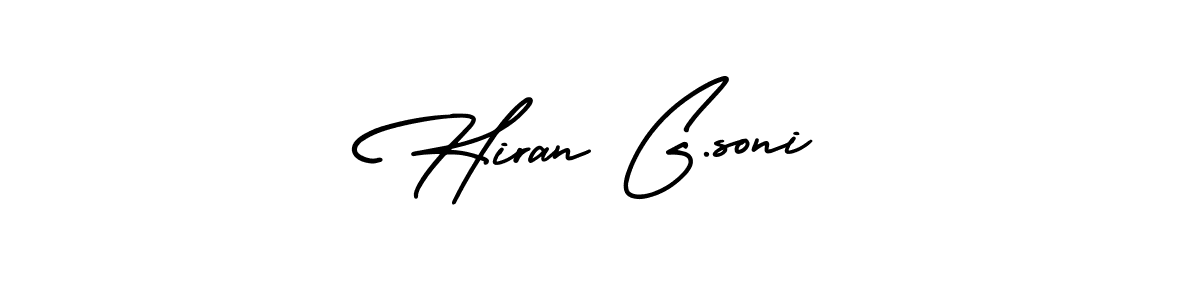 Design your own signature with our free online signature maker. With this signature software, you can create a handwritten (AmerikaSignatureDemo-Regular) signature for name Hiran G.soni. Hiran G.soni signature style 3 images and pictures png