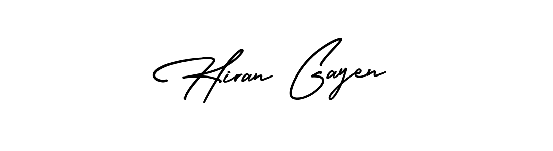 if you are searching for the best signature style for your name Hiran Gayen. so please give up your signature search. here we have designed multiple signature styles  using AmerikaSignatureDemo-Regular. Hiran Gayen signature style 3 images and pictures png