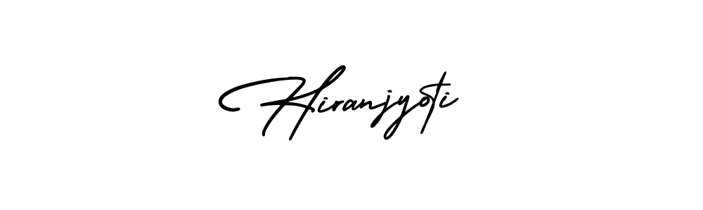 Use a signature maker to create a handwritten signature online. With this signature software, you can design (AmerikaSignatureDemo-Regular) your own signature for name Hiranjyoti. Hiranjyoti signature style 3 images and pictures png