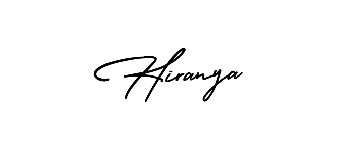 Create a beautiful signature design for name Hiranya. With this signature (AmerikaSignatureDemo-Regular) fonts, you can make a handwritten signature for free. Hiranya signature style 3 images and pictures png