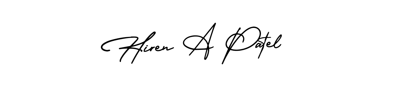 AmerikaSignatureDemo-Regular is a professional signature style that is perfect for those who want to add a touch of class to their signature. It is also a great choice for those who want to make their signature more unique. Get Hiren A Patel name to fancy signature for free. Hiren A Patel signature style 3 images and pictures png