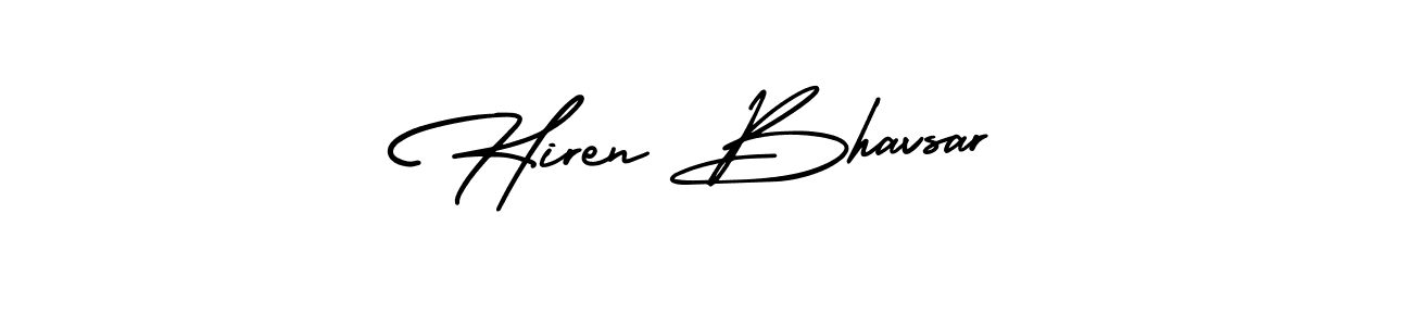 Hiren Bhavsar stylish signature style. Best Handwritten Sign (AmerikaSignatureDemo-Regular) for my name. Handwritten Signature Collection Ideas for my name Hiren Bhavsar. Hiren Bhavsar signature style 3 images and pictures png