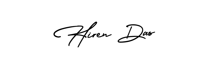 Similarly AmerikaSignatureDemo-Regular is the best handwritten signature design. Signature creator online .You can use it as an online autograph creator for name Hiren Das. Hiren Das signature style 3 images and pictures png