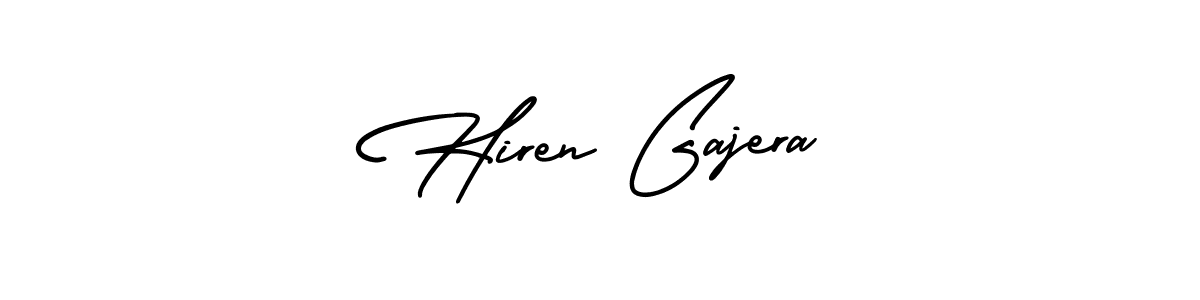 Hiren Gajera stylish signature style. Best Handwritten Sign (AmerikaSignatureDemo-Regular) for my name. Handwritten Signature Collection Ideas for my name Hiren Gajera. Hiren Gajera signature style 3 images and pictures png