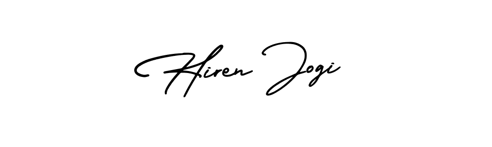 How to Draw Hiren Jogi signature style? AmerikaSignatureDemo-Regular is a latest design signature styles for name Hiren Jogi. Hiren Jogi signature style 3 images and pictures png