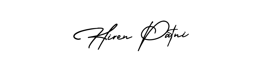 AmerikaSignatureDemo-Regular is a professional signature style that is perfect for those who want to add a touch of class to their signature. It is also a great choice for those who want to make their signature more unique. Get Hiren Patni name to fancy signature for free. Hiren Patni signature style 3 images and pictures png