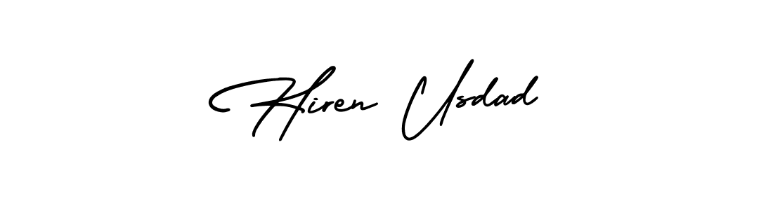 Also we have Hiren Usdad name is the best signature style. Create professional handwritten signature collection using AmerikaSignatureDemo-Regular autograph style. Hiren Usdad signature style 3 images and pictures png