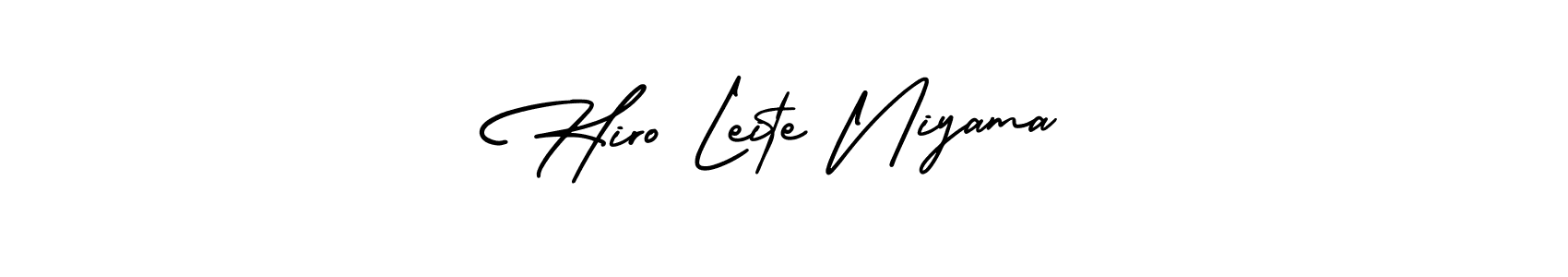 Create a beautiful signature design for name Hiro Leite Niyama. With this signature (AmerikaSignatureDemo-Regular) fonts, you can make a handwritten signature for free. Hiro Leite Niyama signature style 3 images and pictures png