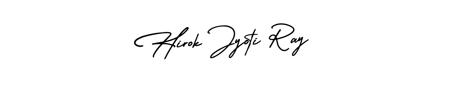 Hirok Jyoti Ray stylish signature style. Best Handwritten Sign (AmerikaSignatureDemo-Regular) for my name. Handwritten Signature Collection Ideas for my name Hirok Jyoti Ray. Hirok Jyoti Ray signature style 3 images and pictures png