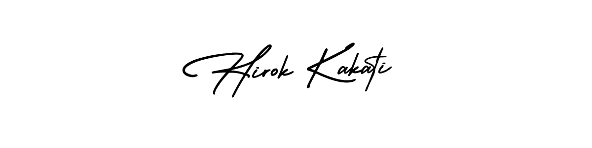 Create a beautiful signature design for name Hirok Kakati. With this signature (AmerikaSignatureDemo-Regular) fonts, you can make a handwritten signature for free. Hirok Kakati signature style 3 images and pictures png