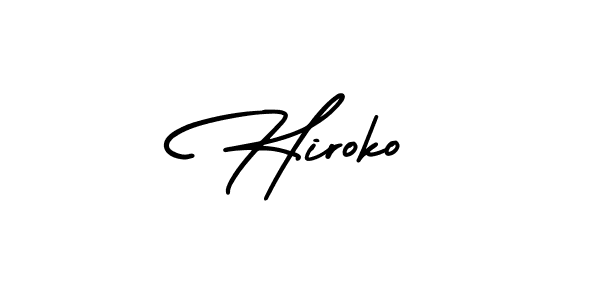 Use a signature maker to create a handwritten signature online. With this signature software, you can design (AmerikaSignatureDemo-Regular) your own signature for name Hiroko. Hiroko signature style 3 images and pictures png