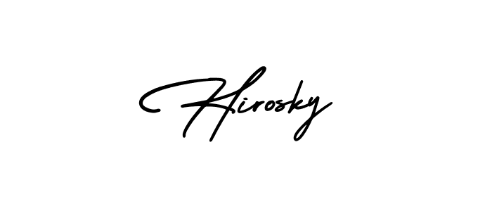 Design your own signature with our free online signature maker. With this signature software, you can create a handwritten (AmerikaSignatureDemo-Regular) signature for name Hirosky. Hirosky signature style 3 images and pictures png