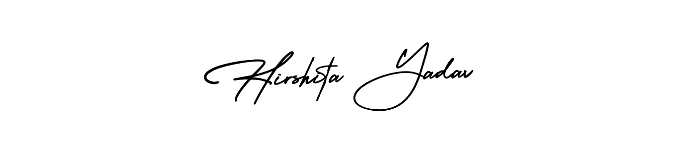 How to make Hirshita Yadav signature? AmerikaSignatureDemo-Regular is a professional autograph style. Create handwritten signature for Hirshita Yadav name. Hirshita Yadav signature style 3 images and pictures png