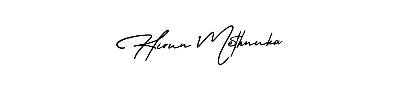 Best and Professional Signature Style for Hirun Methnuka. AmerikaSignatureDemo-Regular Best Signature Style Collection. Hirun Methnuka signature style 3 images and pictures png