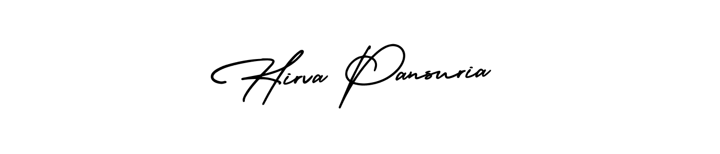 Make a beautiful signature design for name Hirva Pansuria. With this signature (AmerikaSignatureDemo-Regular) style, you can create a handwritten signature for free. Hirva Pansuria signature style 3 images and pictures png