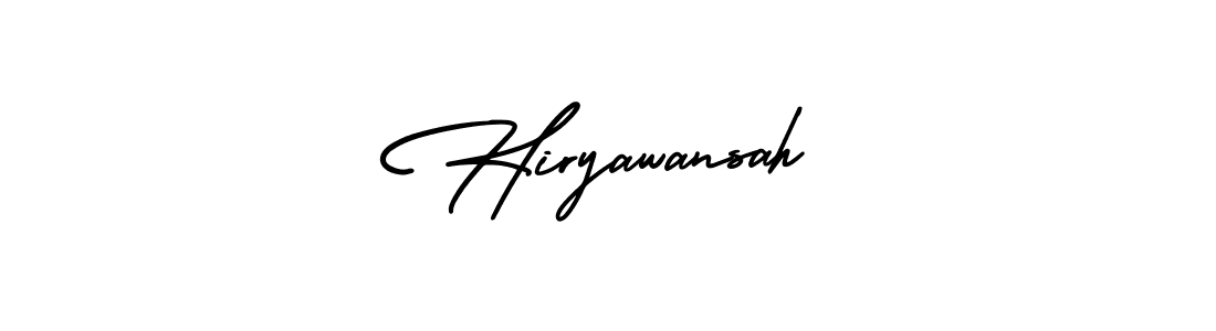 AmerikaSignatureDemo-Regular is a professional signature style that is perfect for those who want to add a touch of class to their signature. It is also a great choice for those who want to make their signature more unique. Get Hiryawansah name to fancy signature for free. Hiryawansah signature style 3 images and pictures png
