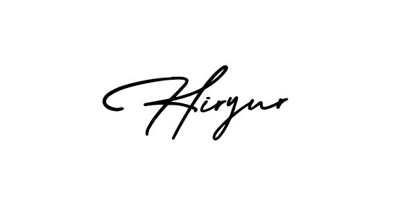 Similarly AmerikaSignatureDemo-Regular is the best handwritten signature design. Signature creator online .You can use it as an online autograph creator for name Hiryur. Hiryur signature style 3 images and pictures png