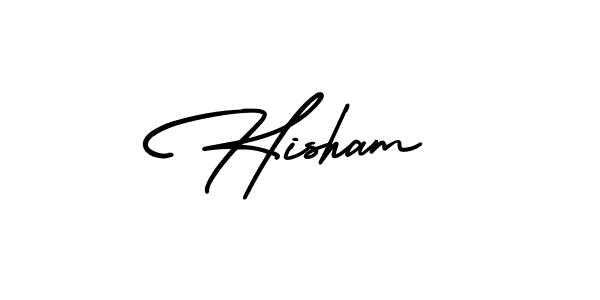 Design your own signature with our free online signature maker. With this signature software, you can create a handwritten (AmerikaSignatureDemo-Regular) signature for name Hisham. Hisham signature style 3 images and pictures png