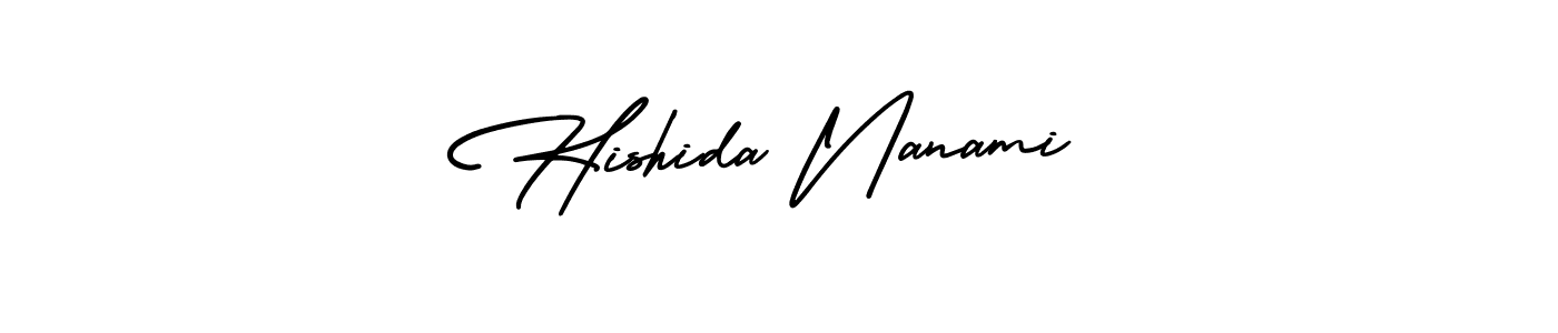 Design your own signature with our free online signature maker. With this signature software, you can create a handwritten (AmerikaSignatureDemo-Regular) signature for name Hishida Nanami. Hishida Nanami signature style 3 images and pictures png