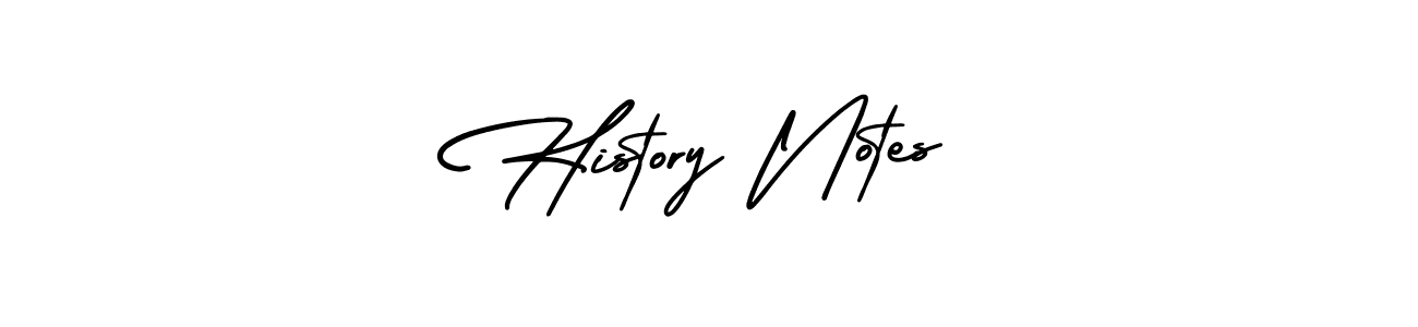 You should practise on your own different ways (AmerikaSignatureDemo-Regular) to write your name (History Notes) in signature. don't let someone else do it for you. History Notes signature style 3 images and pictures png