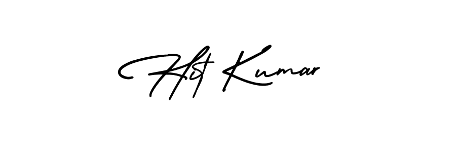 Design your own signature with our free online signature maker. With this signature software, you can create a handwritten (AmerikaSignatureDemo-Regular) signature for name Hit Kumar. Hit Kumar signature style 3 images and pictures png