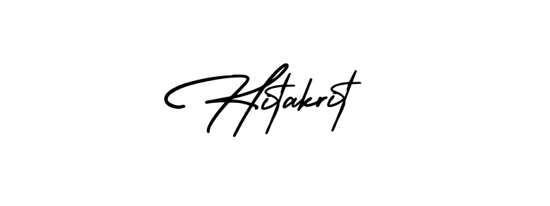 Hitakrit stylish signature style. Best Handwritten Sign (AmerikaSignatureDemo-Regular) for my name. Handwritten Signature Collection Ideas for my name Hitakrit. Hitakrit signature style 3 images and pictures png