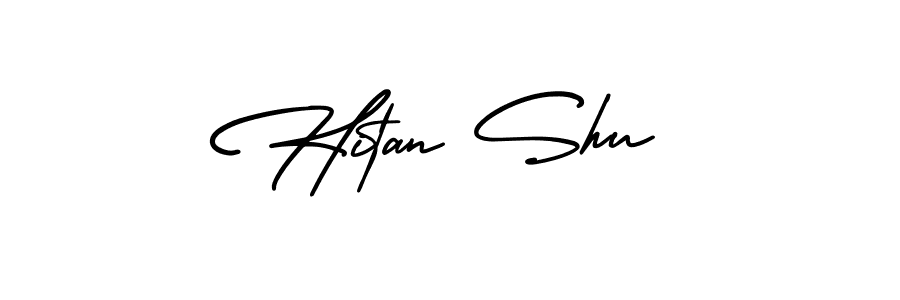 Use a signature maker to create a handwritten signature online. With this signature software, you can design (AmerikaSignatureDemo-Regular) your own signature for name Hitan Shu. Hitan Shu signature style 3 images and pictures png