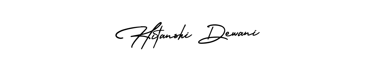 Create a beautiful signature design for name Hitanshi Dewani. With this signature (AmerikaSignatureDemo-Regular) fonts, you can make a handwritten signature for free. Hitanshi Dewani signature style 3 images and pictures png