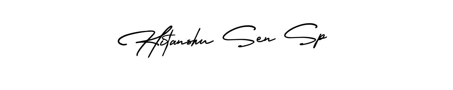 Create a beautiful signature design for name Hitanshu Sen Sp. With this signature (AmerikaSignatureDemo-Regular) fonts, you can make a handwritten signature for free. Hitanshu Sen Sp signature style 3 images and pictures png