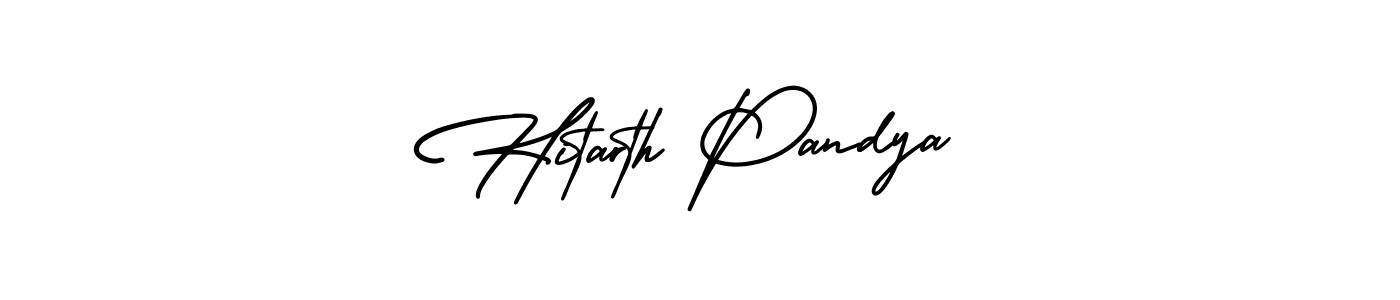 It looks lik you need a new signature style for name Hitarth Pandya. Design unique handwritten (AmerikaSignatureDemo-Regular) signature with our free signature maker in just a few clicks. Hitarth Pandya signature style 3 images and pictures png