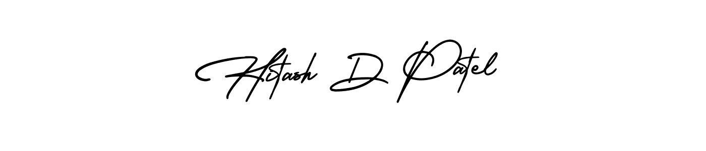 It looks lik you need a new signature style for name Hitash D Patel. Design unique handwritten (AmerikaSignatureDemo-Regular) signature with our free signature maker in just a few clicks. Hitash D Patel signature style 3 images and pictures png